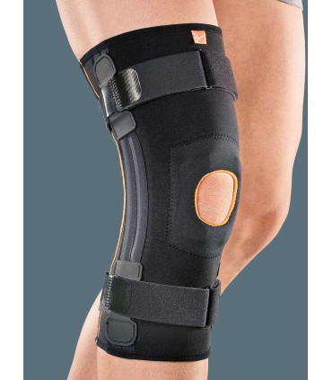 Ginocchiera tubolare in tessuto AirX con stecche a spirale e stabilizzatore rotuleo Roten Genufit 08