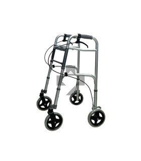 Deambulatore Pieghevole Mediland 854793 | 4 Ruote 7" con Freni