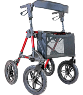 Deambulatore Rollator Mediland 854120 Schienale Seduta Ergonomica Ruote 240mm
